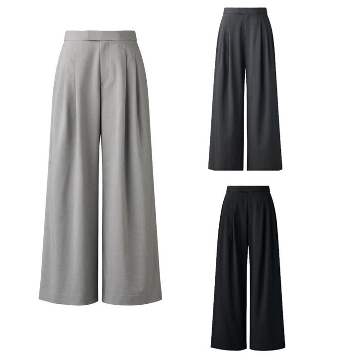 ユニクロシー2025年春夏 感動タックワイドパンツ