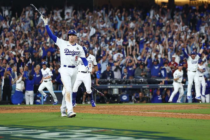 WS初戦で逆転サヨナラ満塁本塁打を放ったドジャースのフレディ・フリーマン（C）Getty Images