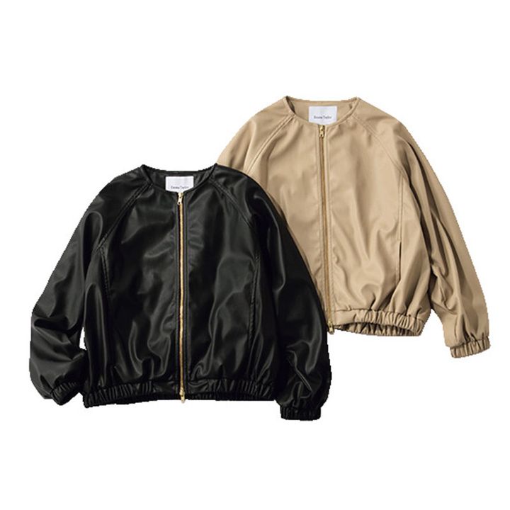 キレイめエコレザーブルゾン