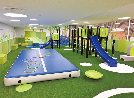 photo：「あそび馬！」の体を動かして遊べるエリア。ベビーにぴったりなエリアなども