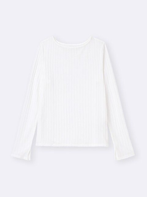 GUのシアーリブプルオーバー