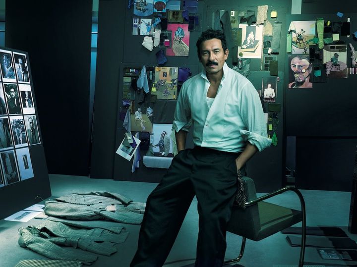 On the mood board, top right_ Szymon Roginski. Third row, right: ©2025 The Peter Hujar Archive／Artists Rights Society（ARS）, New York. Opposite page, images on the wall, far right: © The Estate of Francis Bacon. All rights reserved. DACS, London／ARS, NY 2025