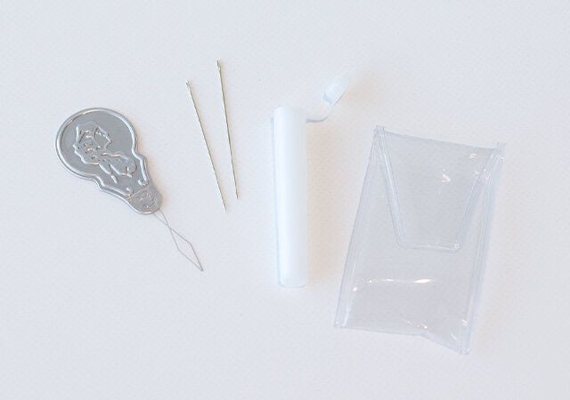 春色パンダ柄ポがま口ーチ 縫い針 ケース 糸通し