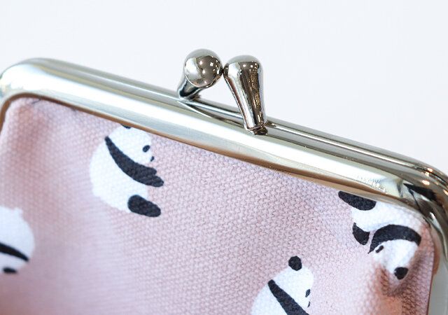 春色パンダ柄ポがま口ーチ がま口