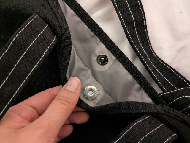 エースタンダードトートバッグ留め具