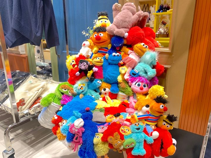 キャラクターのぬいぐるみで作られた特製チェア