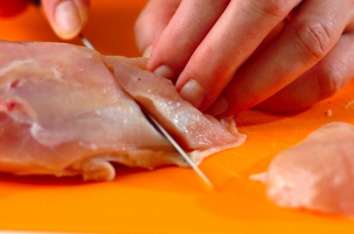 スイートチリチキンの下準備1