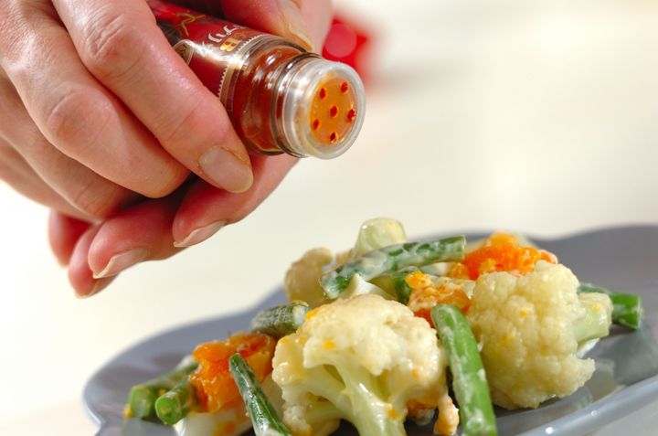 カリフラワーとインゲンのサラダの作り方3