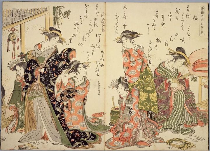 画像右に立つ花魁が「六代目瀬川」