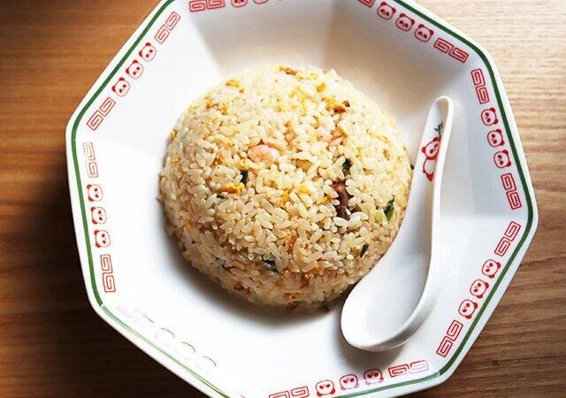 中華レンゲ（パンダ） 中華チャーハン皿（パンダ、約22cm） 使用例