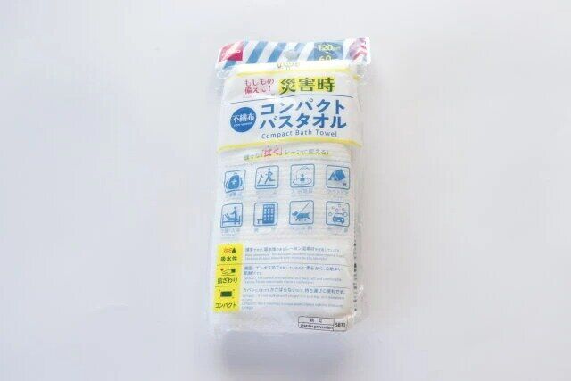 ダイソー 不織布コンパクトバスタオル パッケージ