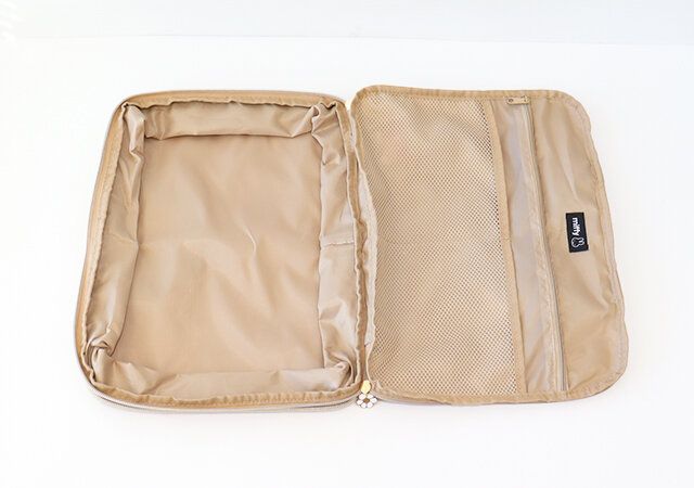 ミッフィーデザインの圧縮収納ポーチ 内部構造