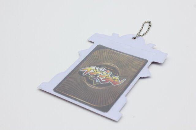 ダイソー PVCフォトキーホルダー（グリーン、イエロー、パープル） 使用例 背面