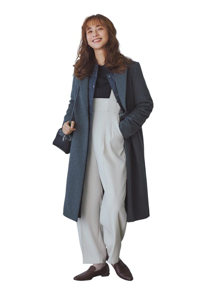 インナーダウンを仕込んだ春コーデ