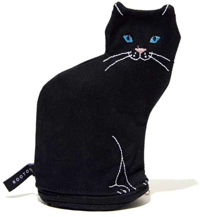 黒猫 ポーチ（オルネ ド フォイユ）