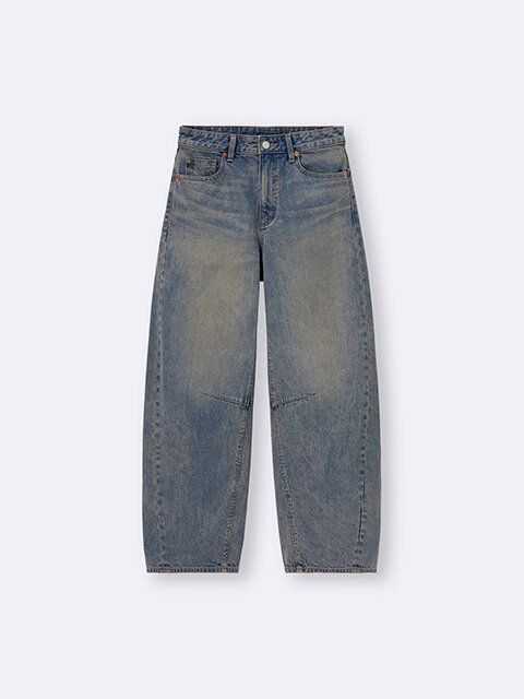 GU バレルレッグジーンズ(丈標準71.0～75.0cm)(セットアップ可能) BLUE