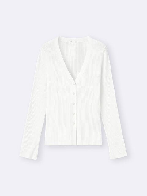 GU UVカットVネックカーディガンZ＋E OFF WHITE