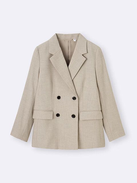 GU ダブルブレストジャケットZ BEIGE