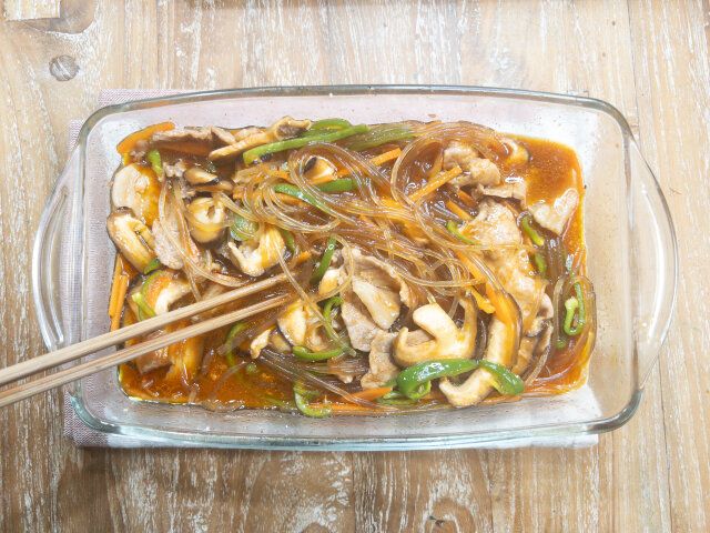 全体を混ぜ合わせ加熱したら完成