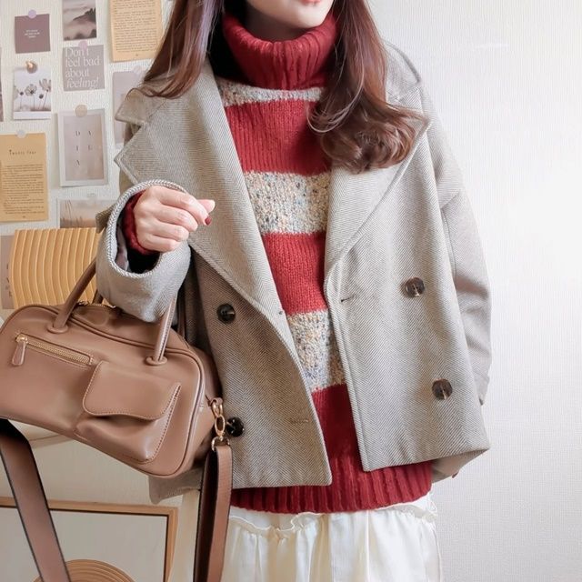 しまむら「ヘリンボーン柄ジャケット」