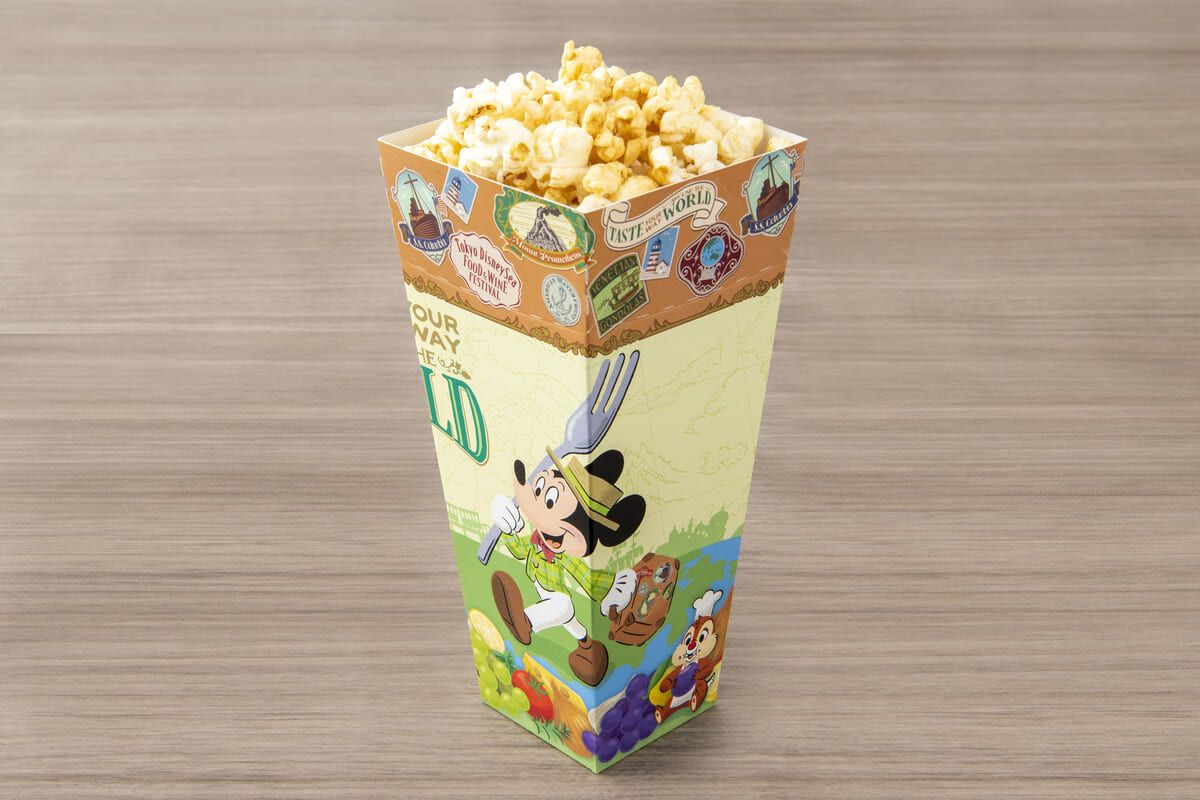 【海外ディズニー輸入品】フード＆ワイン フェスティバルポップコーンバケット ホタテガーリックバター味！東京ディズニーシー・フード＆ワイン