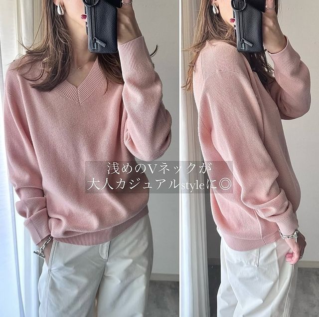 UNIQLOピンクニット5