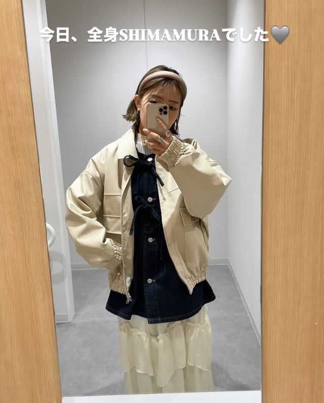 デニムジャケット着回し4