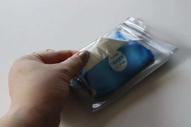 セリア ごみ入れ付きポケットティッシュケース ティッシュ