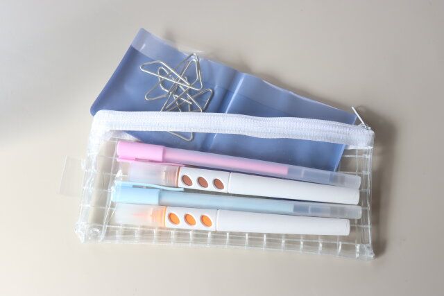 セリア 仕切りポケット付きケース ワイド 使用例 文房具