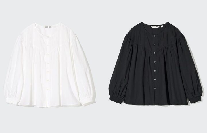 ユニクロ アンド コントワーデコトニエのコットンブラウス