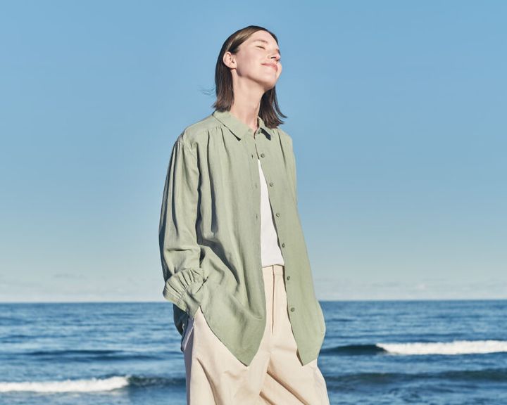 ユニクロ コントワーデコトニエ オーバーサイズシャツ