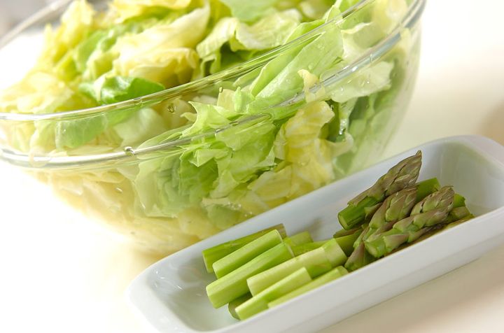 春野菜のパスタの下準備1