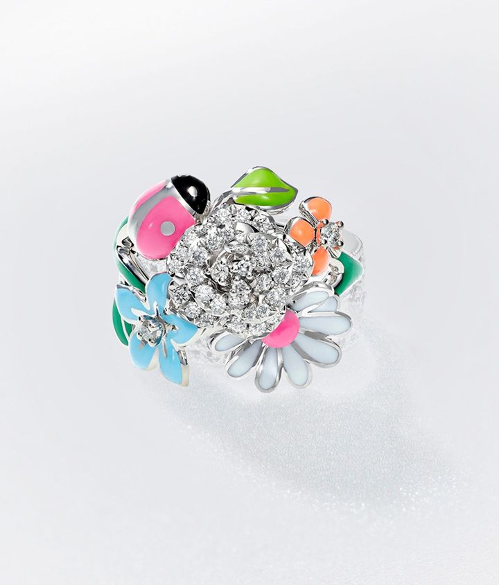 「ディオレット」リング（WG×ダイヤモンド×カラーラッカー）￥3,100,000