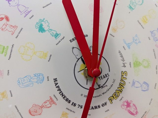 SNOOPY 壁掛け時計 BOOK 75th Anniversary Edition