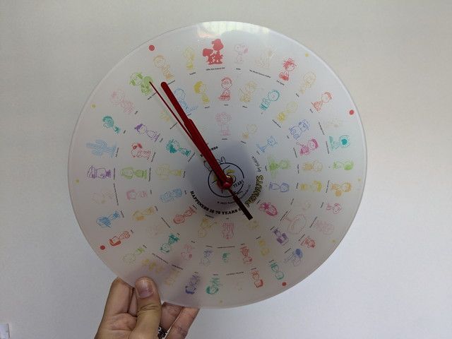 SNOOPY 壁掛け時計 BOOK 75th Anniversary Edition