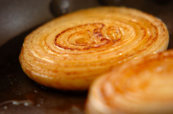 新玉ネギの照り焼きステーキの作り方1