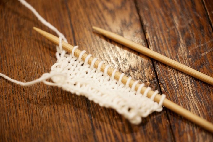 15ほどつくり目を作ったら、表編み、裏編みへ