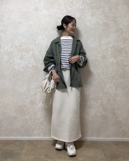 ボーダーで爽やか春コーデ