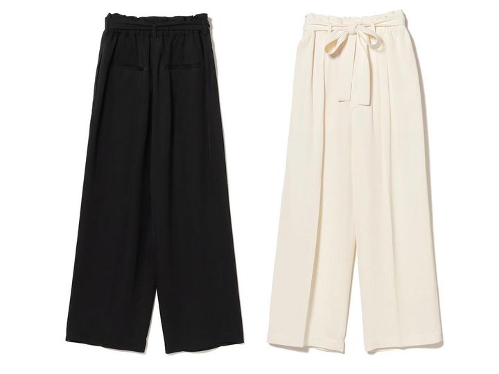 画像: 「アセテート ベルテッドパンツ」各￥23,100 出典：デミルクス ビームス