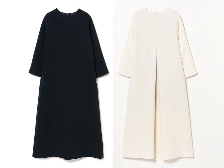 画像: 「ヴィスコース バックタック ロングスリーブ ワンピース」各￥29,700 出典：デミルクス ビームス