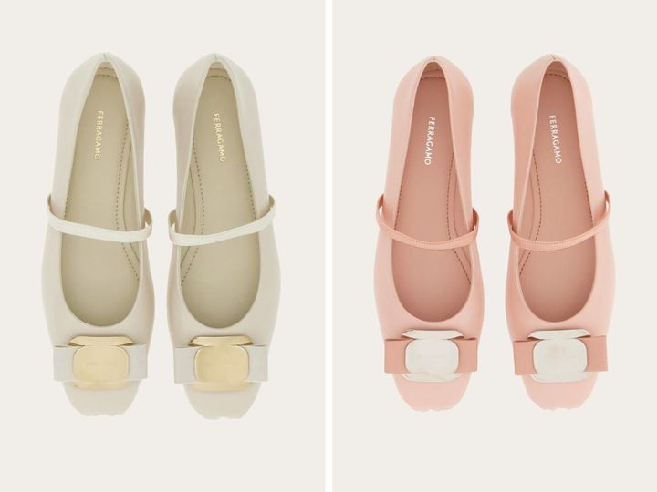 画像1: バレリーナシューズ[ヒール高0.5cm]各￥104,500 出典：フェラガモ