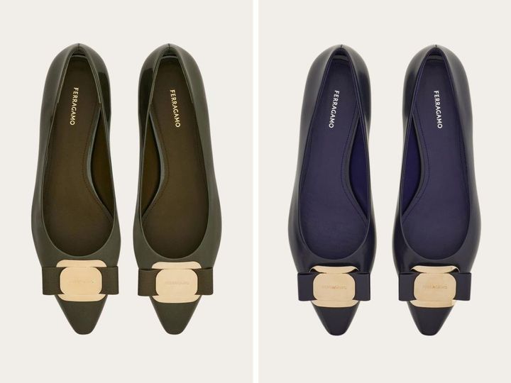 画像: バレリーナシューズ[ヒール高0.5cm]各￥126,500 出典：フェラガモ