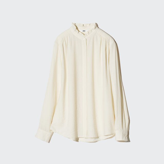 ユニクロ フリルブラウス