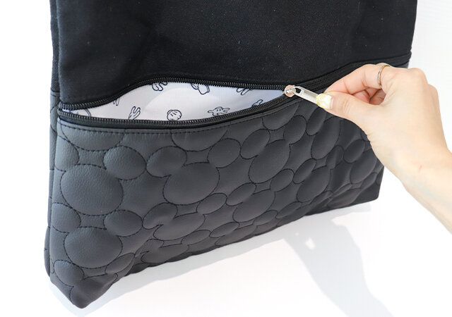 ディズニーダーリッチ黒トートバッグ付録レビューファスナーポケット