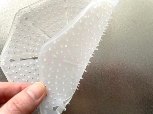 ダイソー シリコン あく取り落とし蓋 裏側