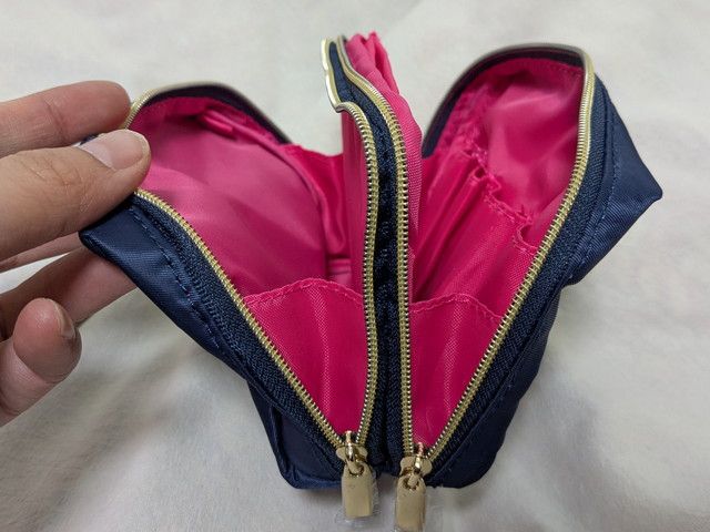 ミニマムコスメポーチ横から見たところ