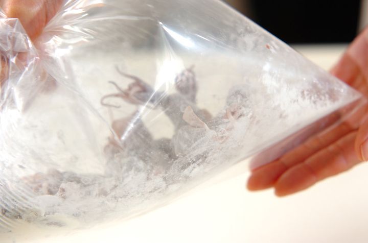 ホタルイカの唐揚げの作り方2