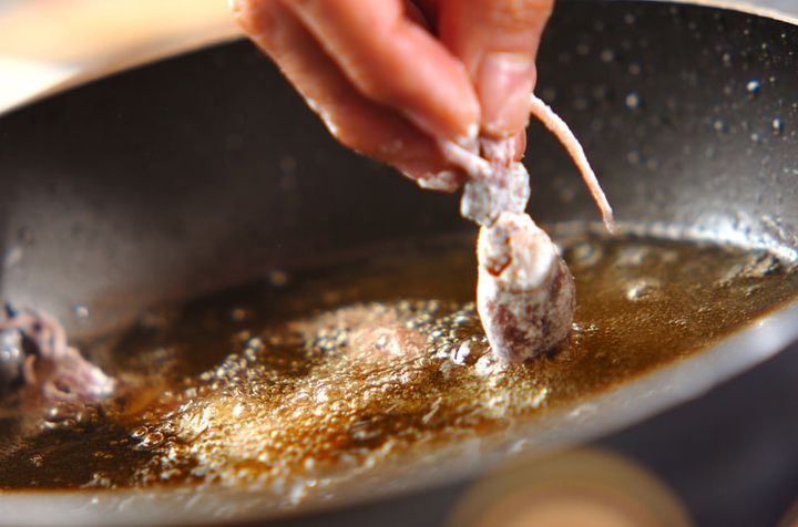 ホタルイカの唐揚げの作り方3