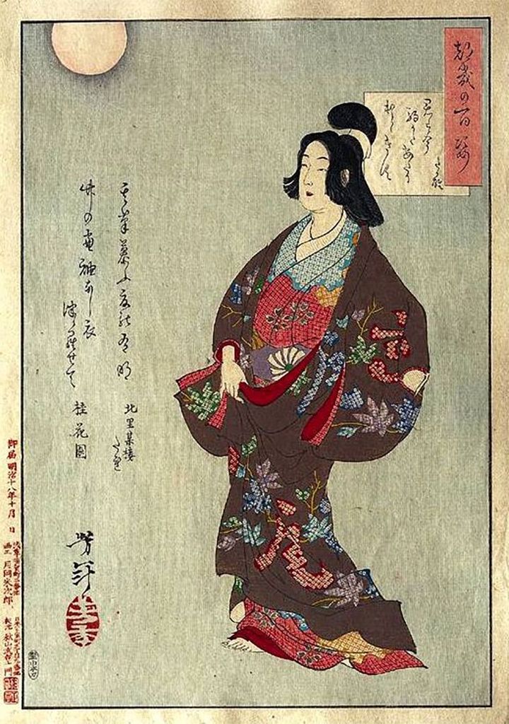 月岡芳年画 月百姿「君は今駒かたあたりほとゝきす たか雄」