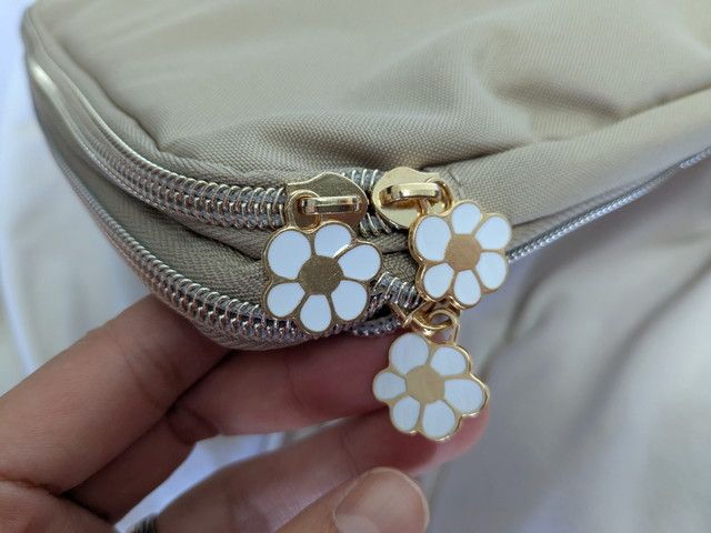 ミッフィー圧縮収納ポーチ花デザインファスナー